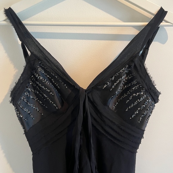 vintage BCBG 100% silk cocktail dress - black, size 4 - Picture 2 of 6